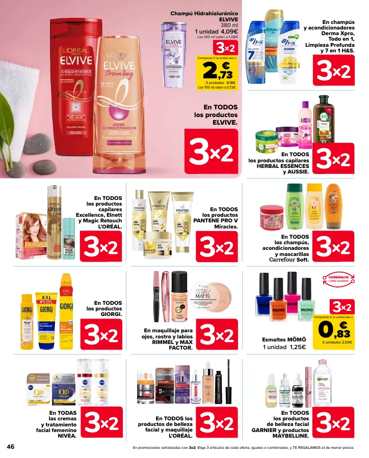 Número de página 48 del folleto promocional de la tienda Carrefour - 50% Q VUELVE (Alimentación) + 3x2 (Alimentación, Drogueria, Perfumeria y comida de animales) - fecha de vigencia: desde11.04 bis 24.04