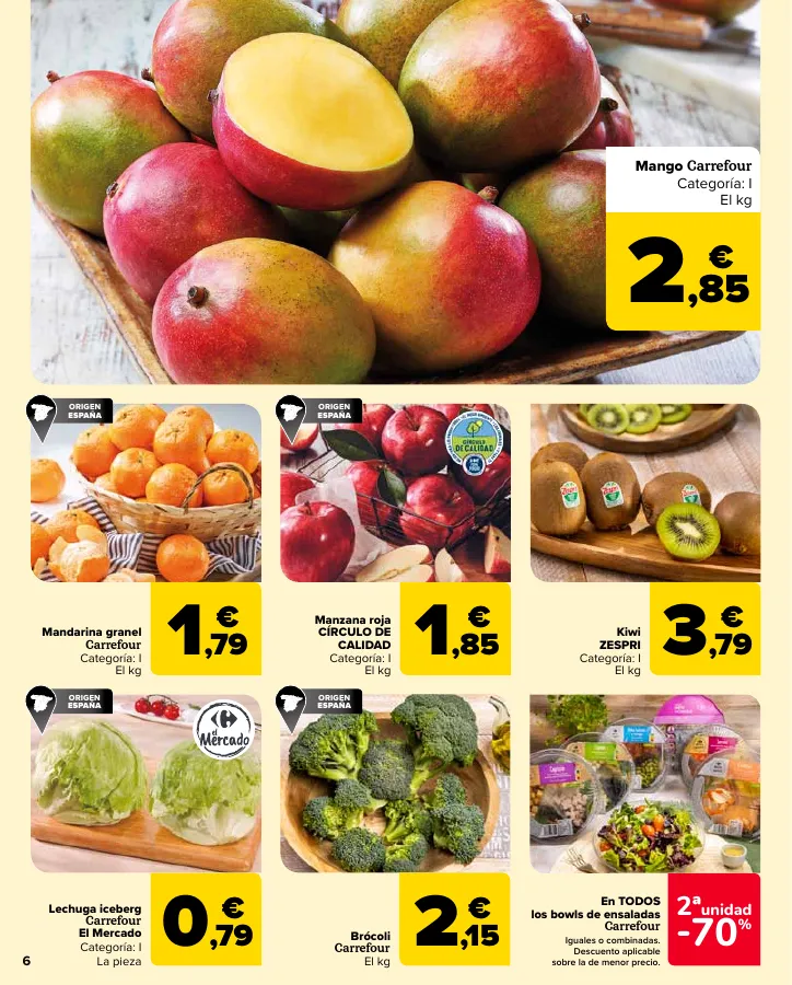 Número de página 6 del folleto promocional de la tienda Carrefour - 50% Q VUELVE (Alimentación) + 3x2 (Alimentación, Drogueria, Perfumeria y comida de animales) - fecha de vigencia: desde11.04 bis 24.04