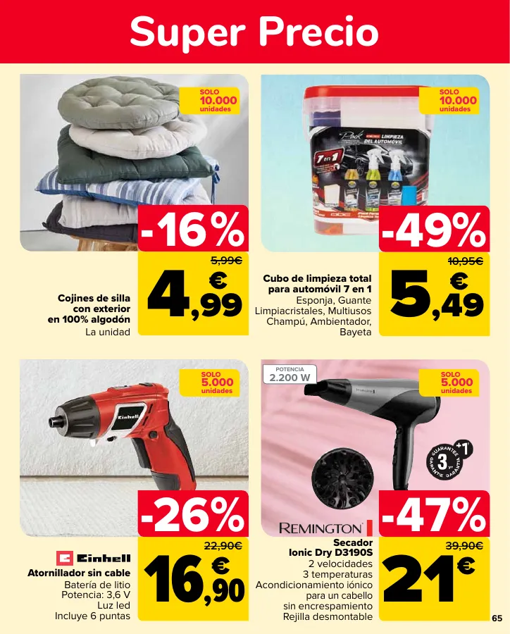 Número de página 67 del folleto promocional de la tienda Carrefour - 50% Q VUELVE (Alimentación) + 3x2 (Alimentación, Drogueria, Perfumeria y comida de animales) - fecha de vigencia: desde11.04 bis 24.04