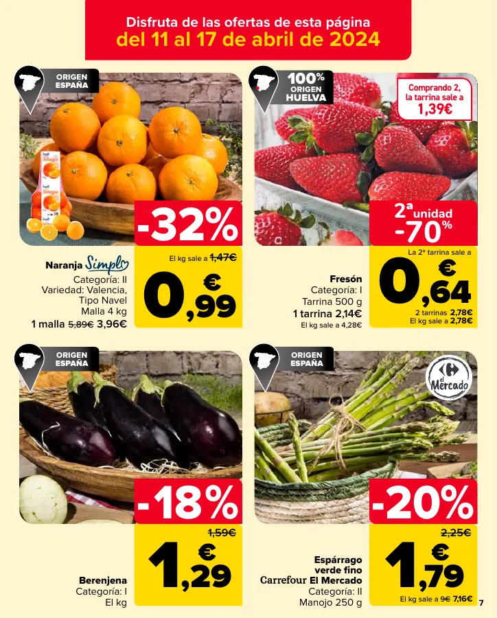 Número de página 7 del folleto promocional de la tienda Carrefour - 50% Q VUELVE (Alimentación) + 3x2 (Alimentación, Drogueria, Perfumeria y comida de animales) - fecha de vigencia: desde11.04 bis 24.04