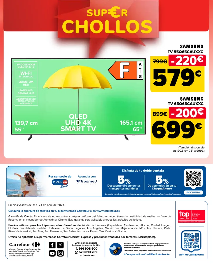 Número de página 74 del folleto promocional de la tienda Carrefour - 50% Q VUELVE (Alimentación) + 3x2 (Alimentación, Drogueria, Perfumeria y comida de animales) - fecha de vigencia: desde11.04 bis 24.04