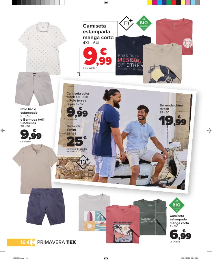 Número de página 16 del folleto promocional de la tienda Carrefour - COLECCIÓN TEXTIL - fecha de vigencia: desde10.04 bis 16.04