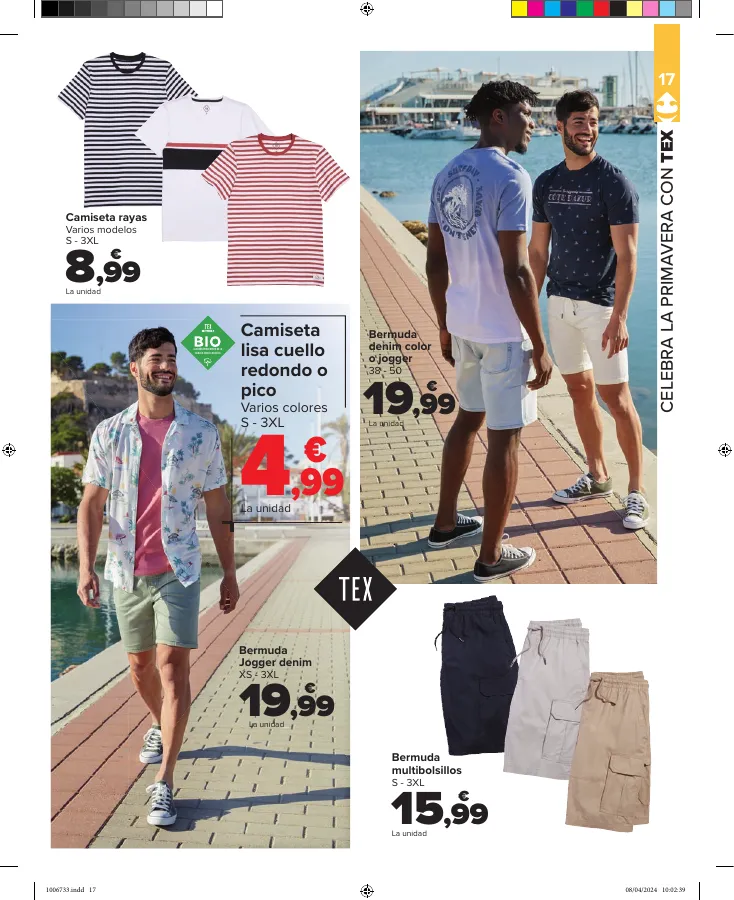 Número de página 17 del folleto promocional de la tienda Carrefour - COLECCIÓN TEXTIL - fecha de vigencia: desde10.04 bis 16.04