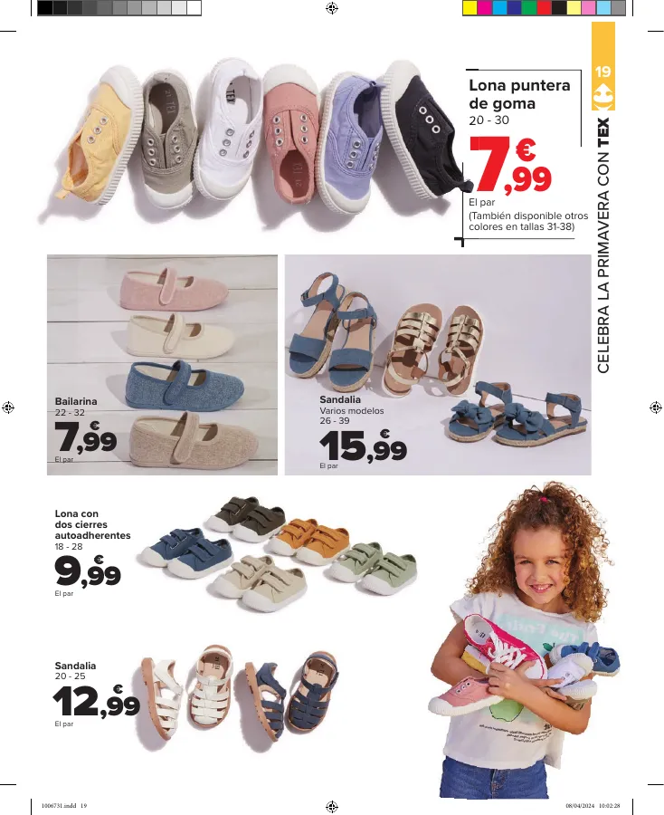 Número de página 19 del folleto promocional de la tienda Carrefour - COLECCIÓN TEXTIL - fecha de vigencia: desde10.04 bis 16.04