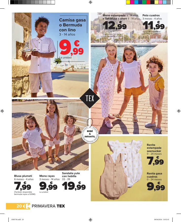 Número de página 20 del folleto promocional de la tienda Carrefour - COLECCIÓN TEXTIL - fecha de vigencia: desde10.04 bis 16.04