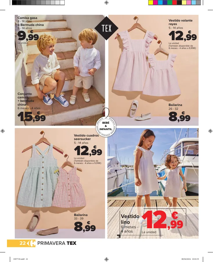 Número de página 22 del folleto promocional de la tienda Carrefour - COLECCIÓN TEXTIL - fecha de vigencia: desde10.04 bis 16.04