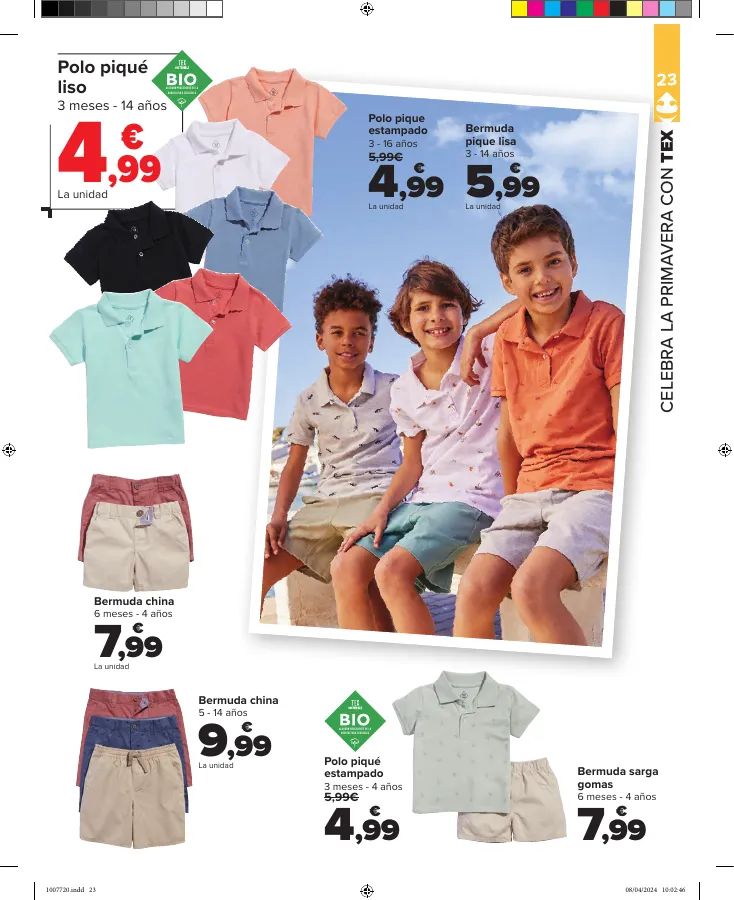 Número de página 23 del folleto promocional de la tienda Carrefour - COLECCIÓN TEXTIL - fecha de vigencia: desde10.04 bis 16.04