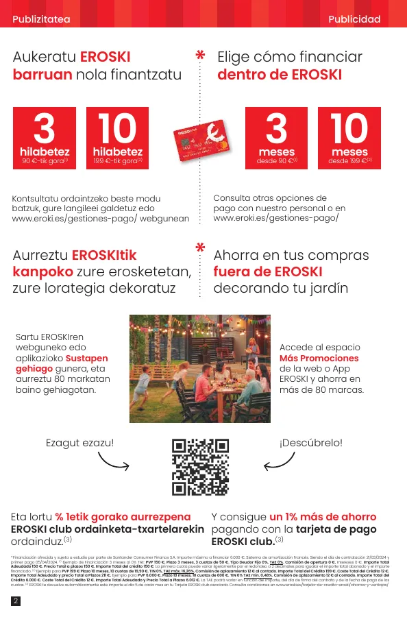 Número de página 2 del folleto promocional de la tienda Eroski - Lorategia Terraza HIPERMERKATUAK EROSKI. - fecha de vigencia: desde21.03 bis 17.04