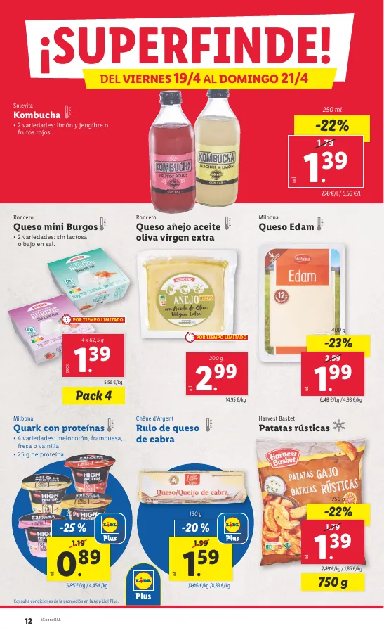 Número de página 12 del folleto promocional de la tienda Lidl - FOLLETO ALIMENTACIÓN 15/4 - fecha de vigencia: desde15.04 bis 21.04