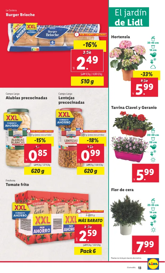 Número de página 13 del folleto promocional de la tienda Lidl - FOLLETO ALIMENTACIÓN 15/4 - fecha de vigencia: desde15.04 bis 21.04