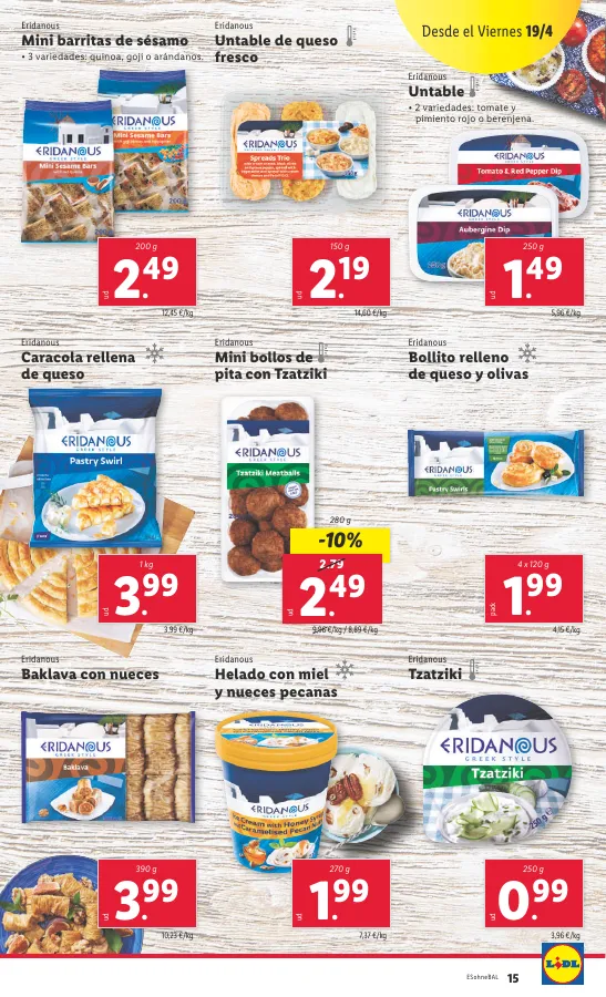 Número de página 15 del folleto promocional de la tienda Lidl - FOLLETO ALIMENTACIÓN 15/4 - fecha de vigencia: desde15.04 bis 21.04