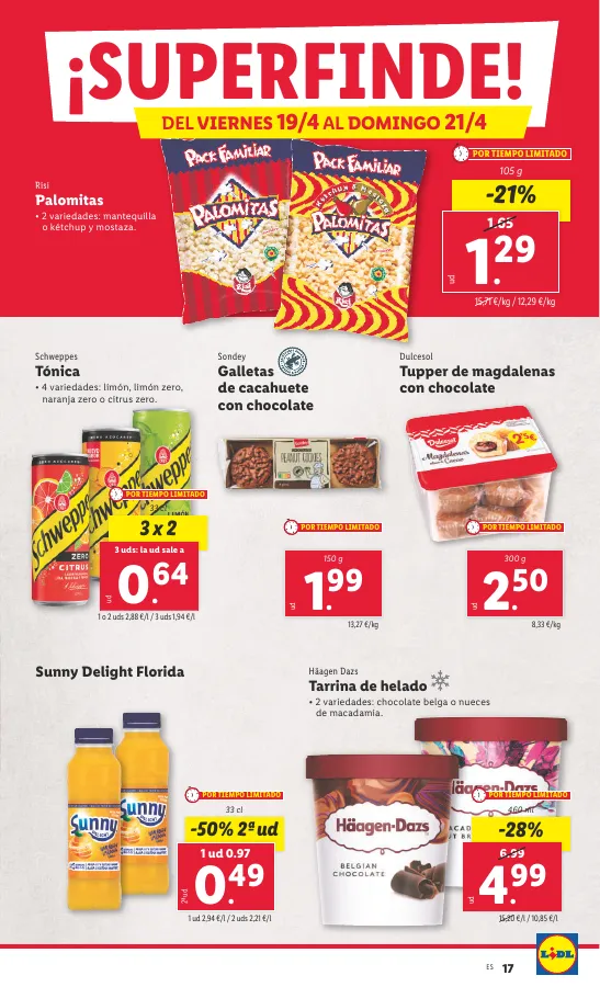 Número de página 17 del folleto promocional de la tienda Lidl - FOLLETO ALIMENTACIÓN 15/4 - fecha de vigencia: desde15.04 bis 21.04