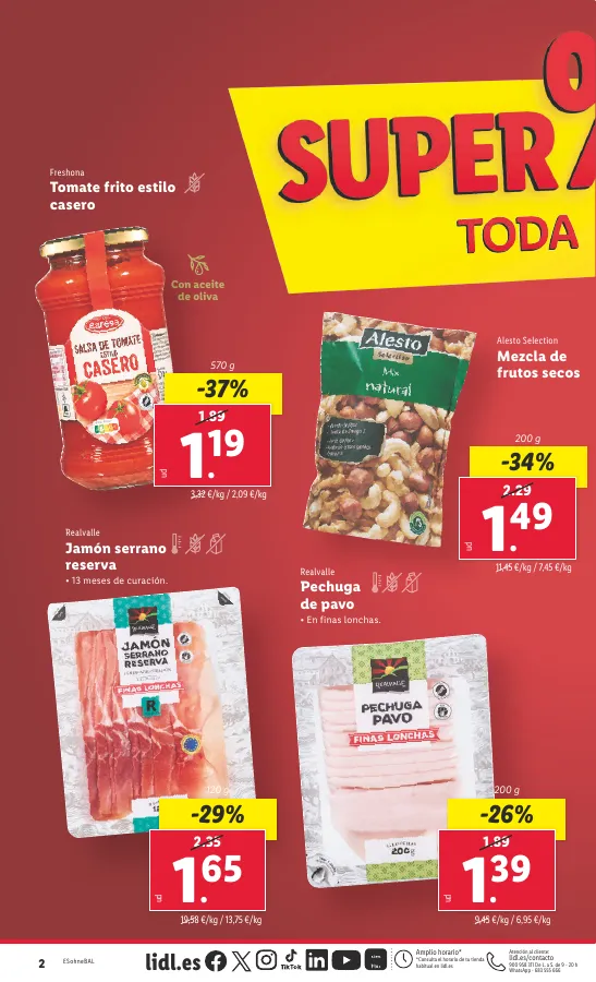 Número de página 2 del folleto promocional de la tienda Lidl - FOLLETO ALIMENTACIÓN 15/4 - fecha de vigencia: desde15.04 bis 21.04