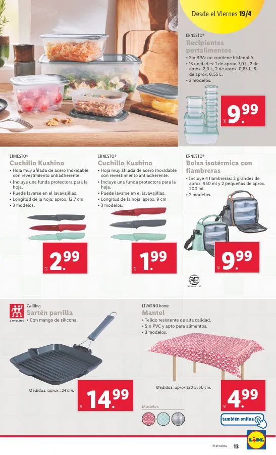 Número de página 39 del folleto promocional de la tienda Lidl - FOLLETO ALIMENTACIÓN 15/4 - fecha de vigencia: desde15.04 bis 21.04