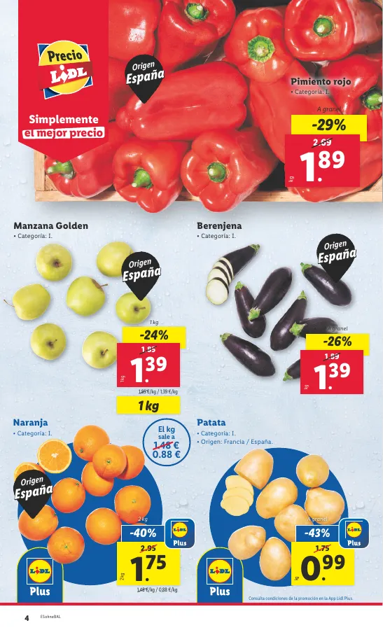 Número de página 4 del folleto promocional de la tienda Lidl - FOLLETO ALIMENTACIÓN 15/4 - fecha de vigencia: desde15.04 bis 21.04