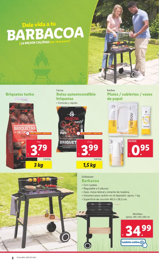 Número de página 2 del folleto promocional de la tienda Lidl - FOLLETO BAZAR 15/4 barbacoa parkside - fecha de vigencia: desde15.04 bis 19.04