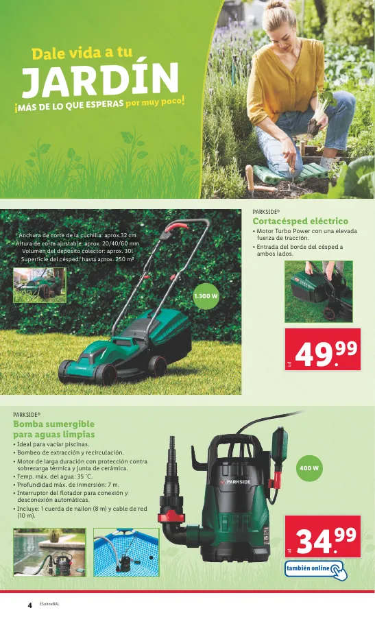 Número de página 4 del folleto promocional de la tienda Lidl - FOLLETO BAZAR 8/4 Dale vida a tu Jardin - fecha de vigencia: desde08.04 bis 12.04