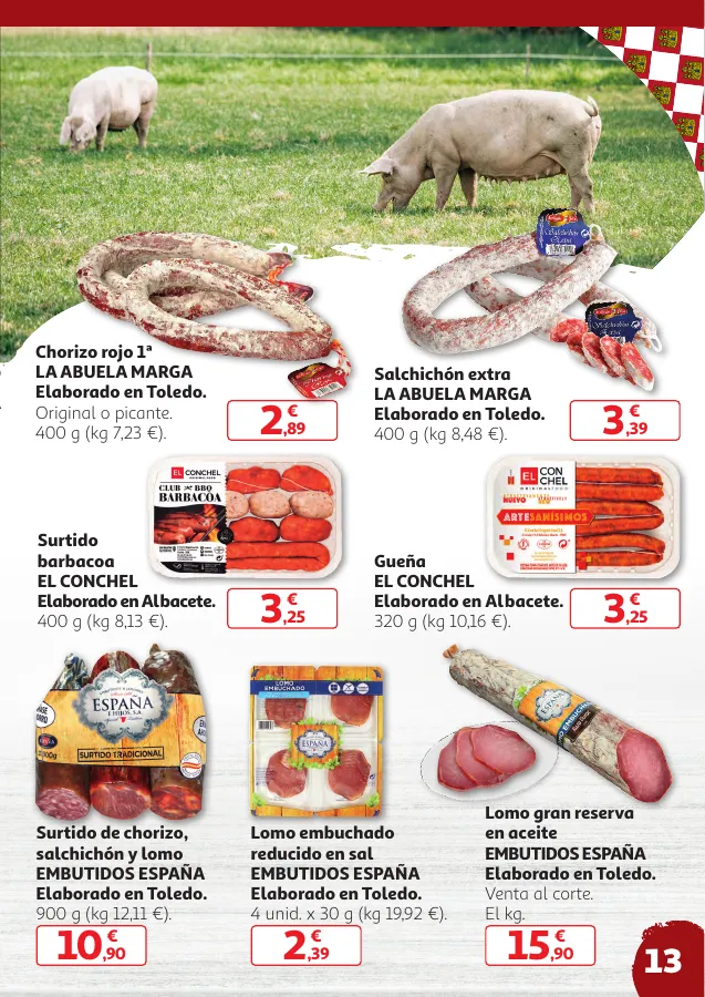 Número de página 13 del folleto promocional de la tienda Alcampo - Comprometidos con Castilla la Mancha,... - fecha de vigencia: desde02.04 bis 17.04