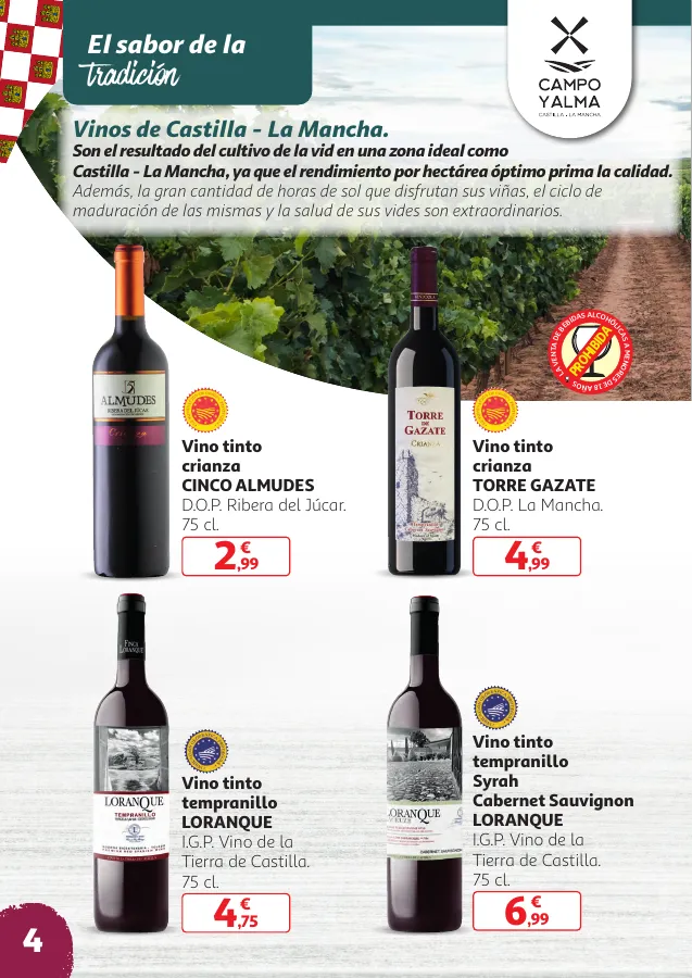 Número de página 4 del folleto promocional de la tienda Alcampo - Comprometidos con Castilla la Mancha,... - fecha de vigencia: desde02.04 bis 17.04