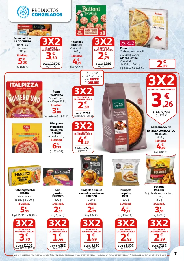 Número de página 7 del folleto promocional de la tienda Alcampo - 3x2 Lleva 3, Paga 2 En una gran selec... - fecha de vigencia: desde01.04 bis 15.04