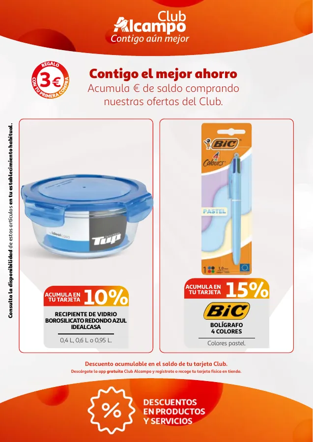 Número de página 19 del folleto promocional de la tienda Alcampo - Promociones Club Alcampo Contigo aún ... - fecha de vigencia: desde01.04 bis 15.04