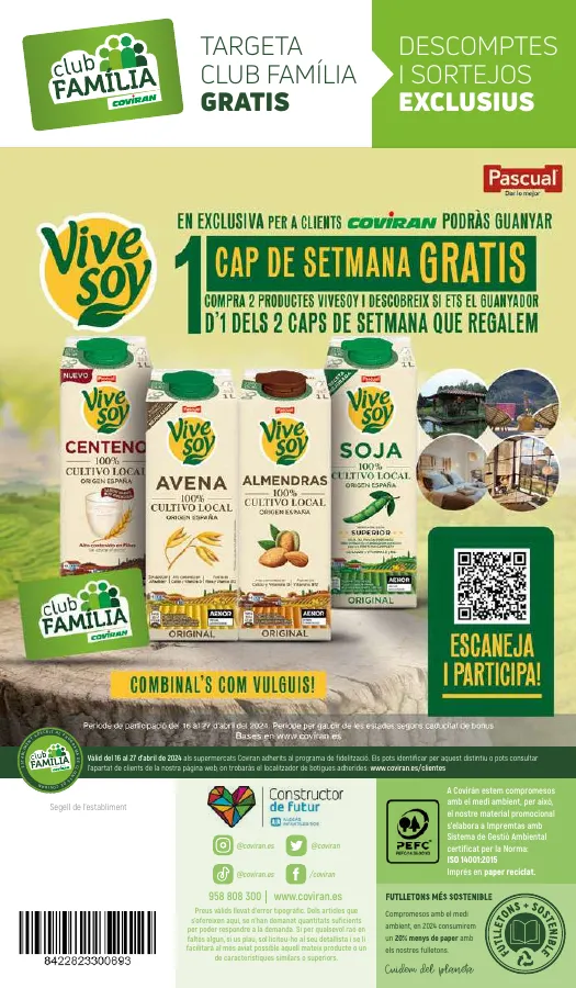 Número de página 20 del folleto promocional de la tienda Coviran - Especial marca coviran qualitat i preu! - fecha de vigencia: desde16.04 bis 27.04