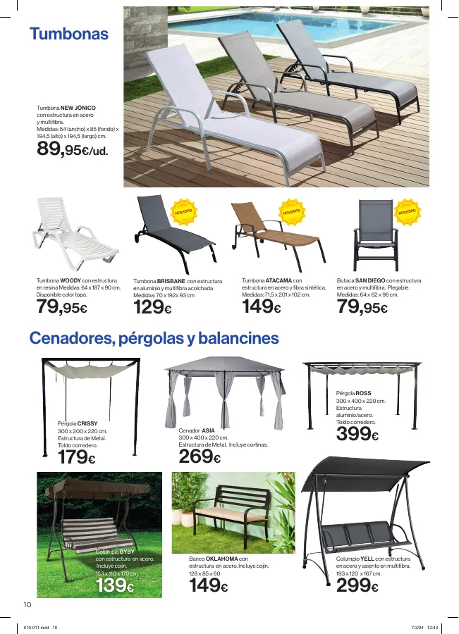 Número de página 10 del folleto promocional de la tienda Hipercor - Mil Ideas para vestir tu terraza y jardin - fecha de vigencia: desde01.04 bis 30.04