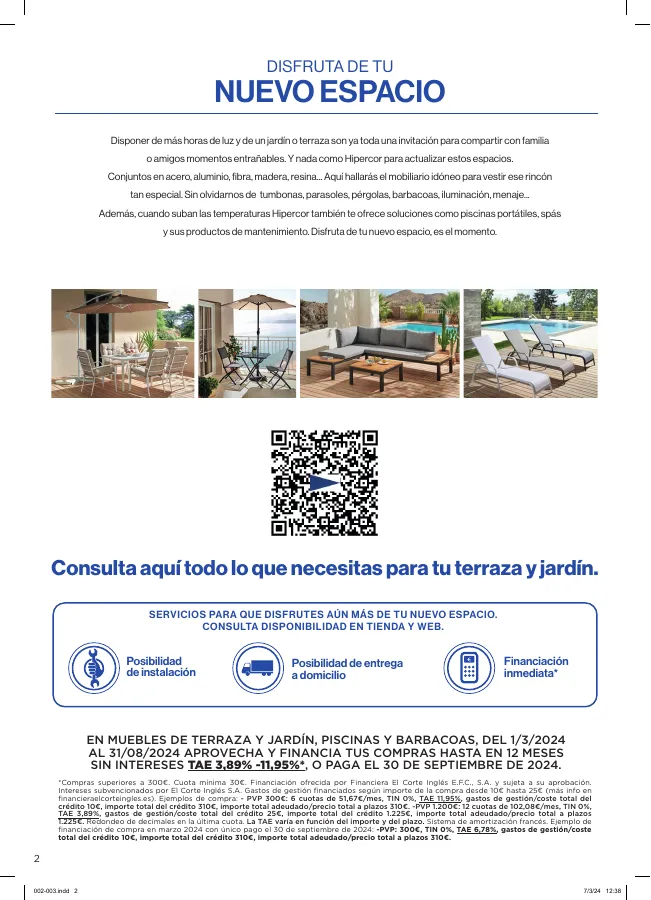 Número de página 2 del folleto promocional de la tienda Hipercor - Mil Ideas para vestir tu terraza y jardin - fecha de vigencia: desde01.04 bis 30.04