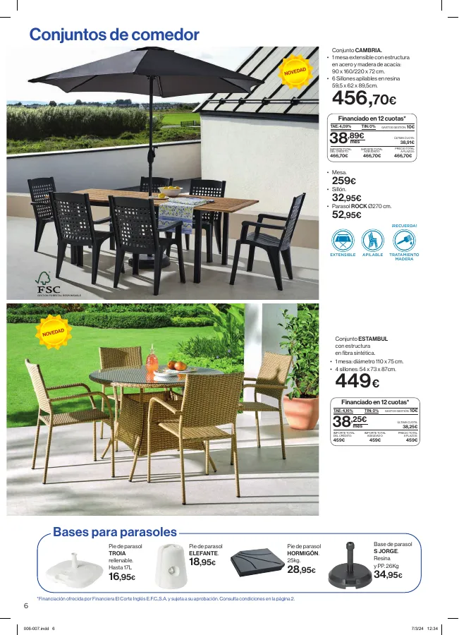 Número de página 6 del folleto promocional de la tienda Hipercor - Mil Ideas para vestir tu terraza y jardin - fecha de vigencia: desde01.04 bis 30.04