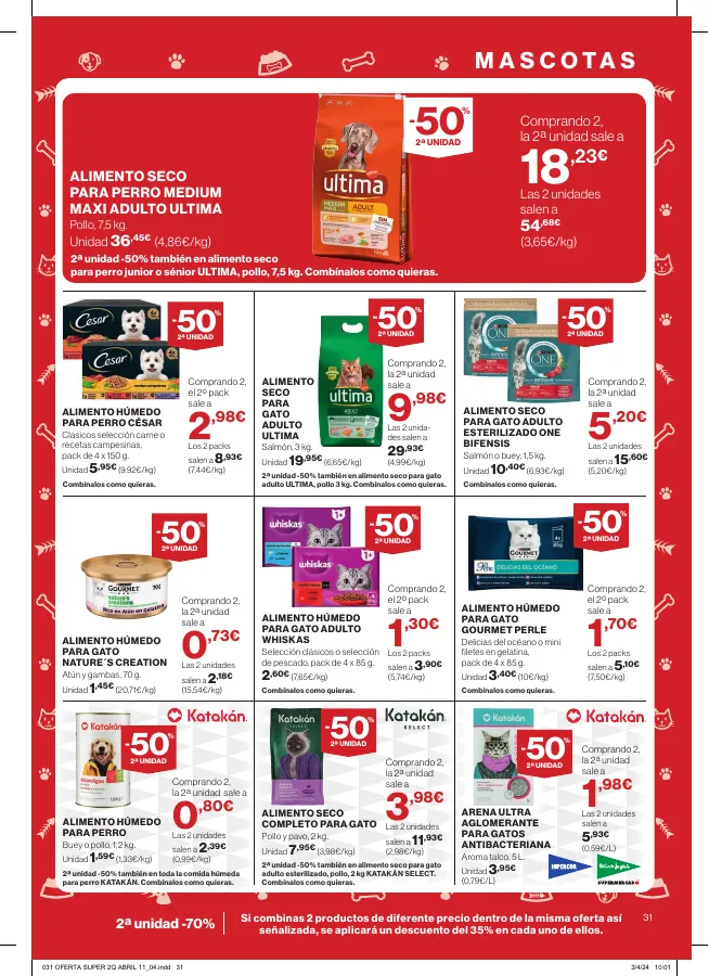 Número de página 35 del folleto promocional de la tienda Hipercor - Buenos precios a doario - fecha de vigencia: desde11.04 bis 24.04