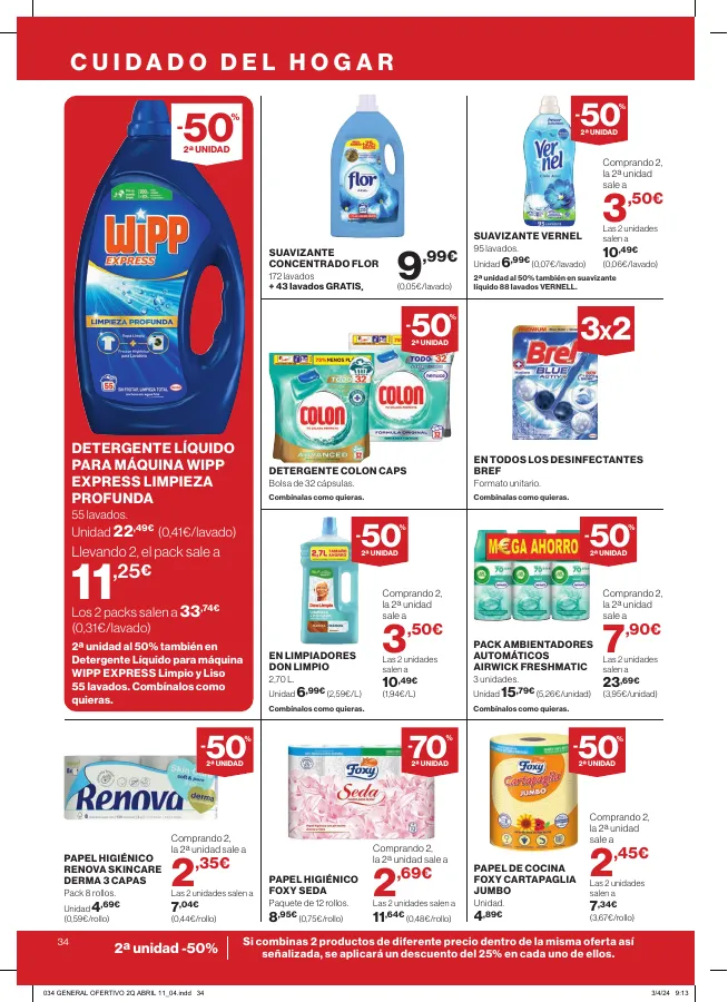 Número de página 38 del folleto promocional de la tienda Hipercor - Buenos precios a doario - fecha de vigencia: desde11.04 bis 24.04