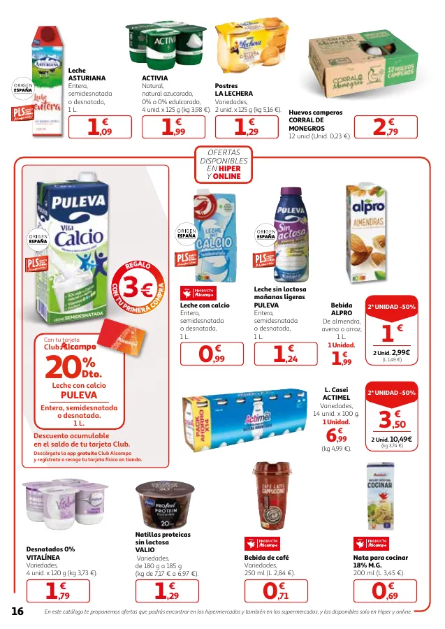 Número de página 16 del folleto promocional de la tienda Alcampo - Producir mejor, preservar el medioambiente y comer bien - fecha de vigencia: desde16.04 bis 30.04