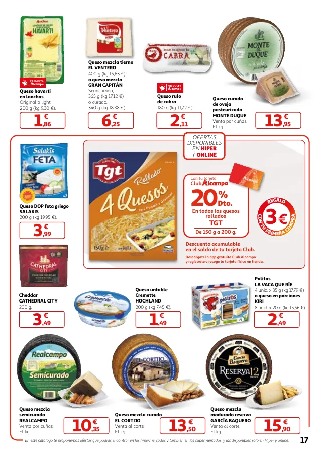 Número de página 17 del folleto promocional de la tienda Alcampo - Producir mejor, preservar el medioambiente y comer bien - fecha de vigencia: desde16.04 bis 30.04