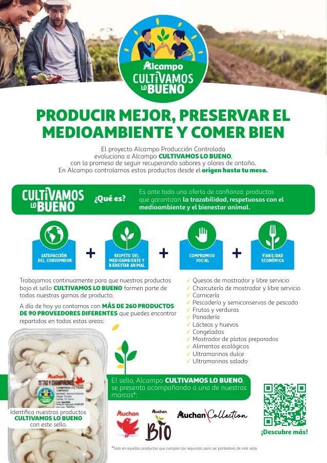 Número de página 2 del folleto promocional de la tienda Alcampo - Producir mejor, preservar el medioambiente y comer bien - fecha de vigencia: desde16.04 bis 30.04