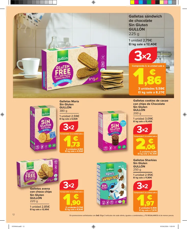 Número de página 12 del folleto promocional de la tienda Carrefour - Sin Gluten  - fecha de vigencia: desde12.04 bis 24.04