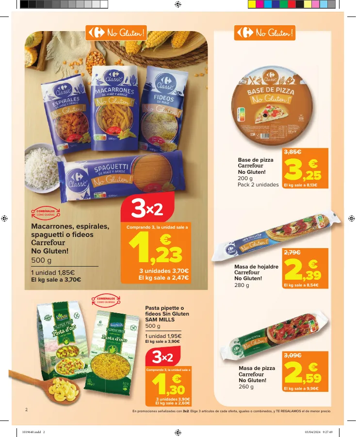 Número de página 2 del folleto promocional de la tienda Carrefour - Sin Gluten  - fecha de vigencia: desde12.04 bis 24.04