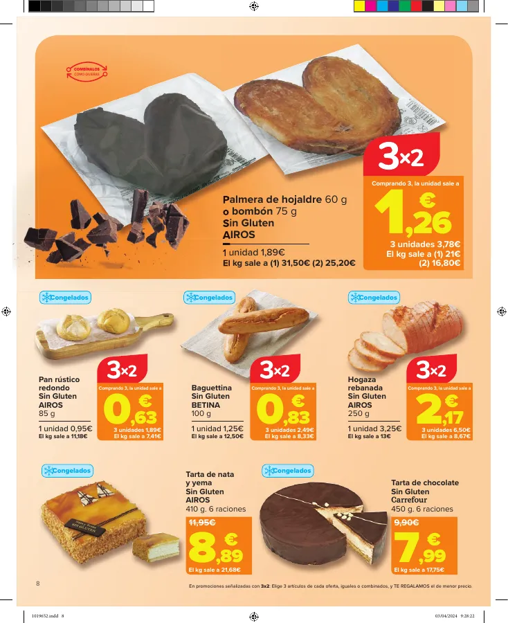 Número de página 8 del folleto promocional de la tienda Carrefour - Sin Gluten  - fecha de vigencia: desde12.04 bis 24.04