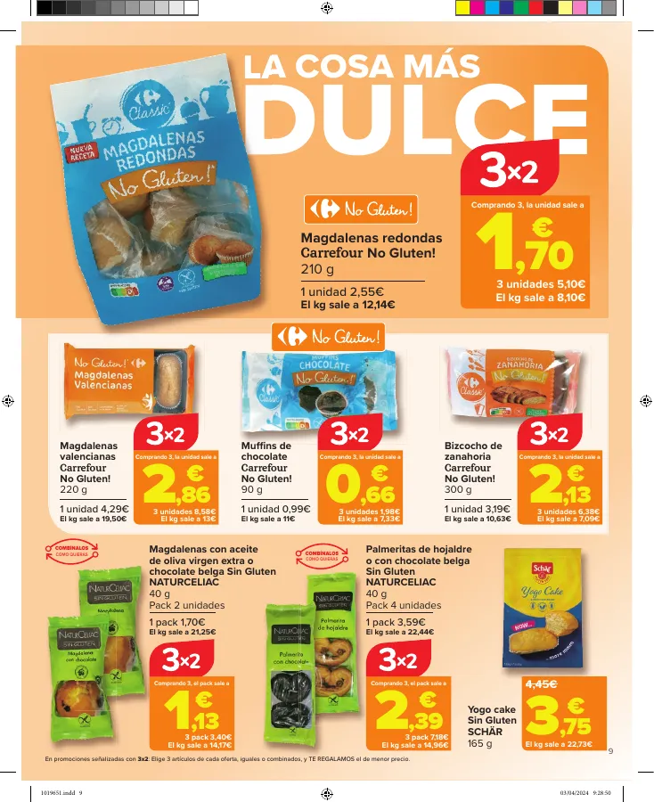 Número de página 9 del folleto promocional de la tienda Carrefour - Sin Gluten  - fecha de vigencia: desde12.04 bis 24.04