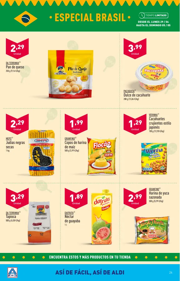 Número de página 24 del folleto promocional de la tienda Aldi - Paga Menos llevate Mas - fecha de vigencia: desde24.04 bis 29.04