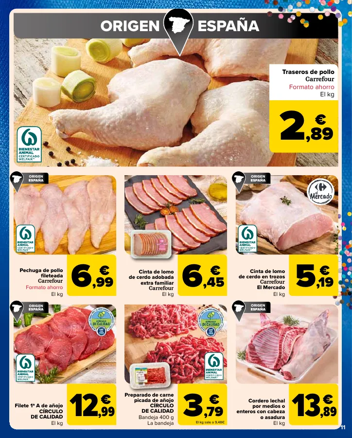 Número de página 11 del folleto promocional de la tienda Carrefour - 3x2 (Alimentación, Drogueria, Perfumeria y comida de animales)+CHOLLOS - fecha de vigencia: desde25.04 bis 09.05