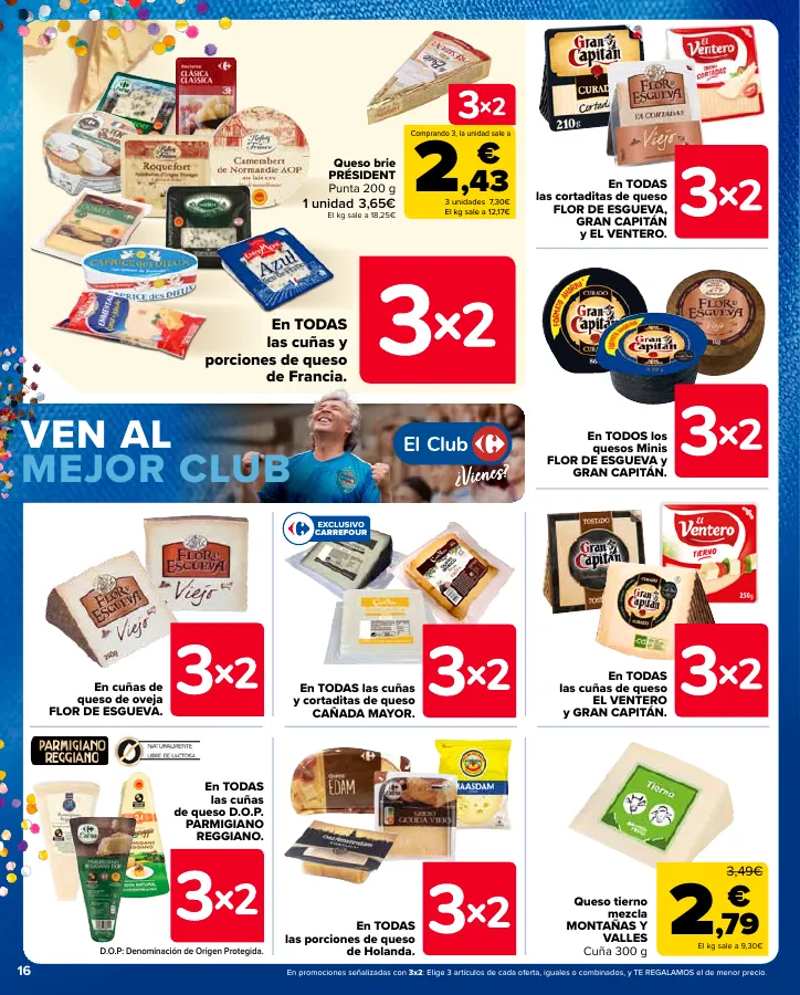 Número de página 16 del folleto promocional de la tienda Carrefour - 3x2 (Alimentación, Drogueria, Perfumeria y comida de animales)+CHOLLOS - fecha de vigencia: desde25.04 bis 09.05