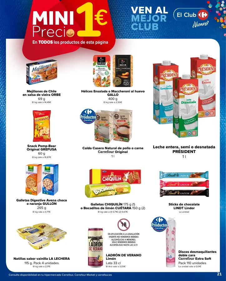 Número de página 21 del folleto promocional de la tienda Carrefour - 3x2 (Alimentación, Drogueria, Perfumeria y comida de animales)+CHOLLOS - fecha de vigencia: desde25.04 bis 09.05