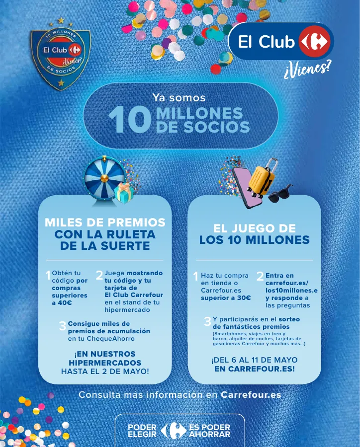 Número de página 3 del folleto promocional de la tienda Carrefour - 3x2 (Alimentación, Drogueria, Perfumeria y comida de animales)+CHOLLOS - fecha de vigencia: desde25.04 bis 09.05