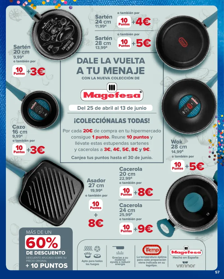 Número de página 57 del folleto promocional de la tienda Carrefour - 3x2 (Alimentación, Drogueria, Perfumeria y comida de animales)+CHOLLOS - fecha de vigencia: desde25.04 bis 09.05