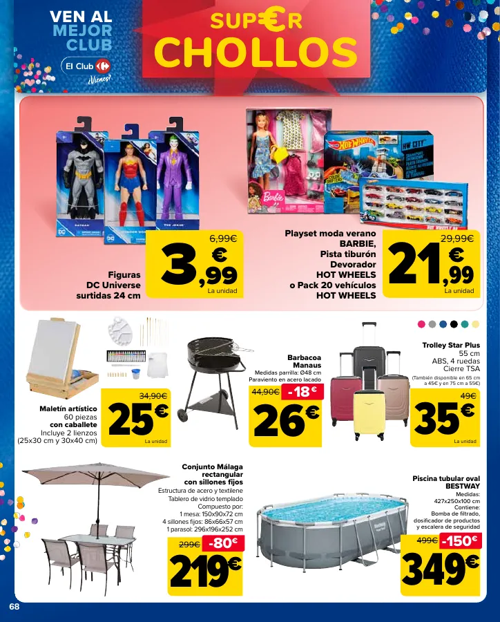 Número de página 68 del folleto promocional de la tienda Carrefour - 3x2 (Alimentación, Drogueria, Perfumeria y comida de animales)+CHOLLOS - fecha de vigencia: desde25.04 bis 09.05