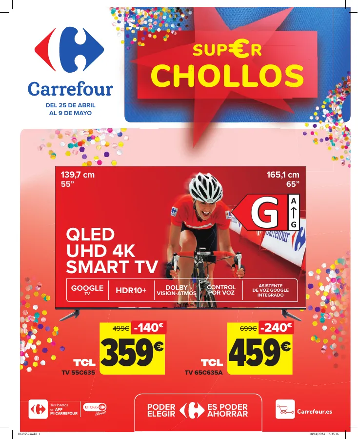 Número de página 1 del folleto promocional de la tienda Carrefour - CHOLLOS NO ALIMENTACIÓN  - fecha de vigencia: desde25.04 bis 09.05