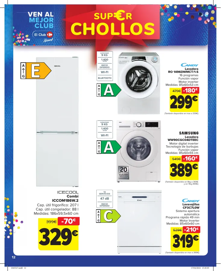 Número de página 12 del folleto promocional de la tienda Carrefour - CHOLLOS NO ALIMENTACIÓN  - fecha de vigencia: desde25.04 bis 09.05