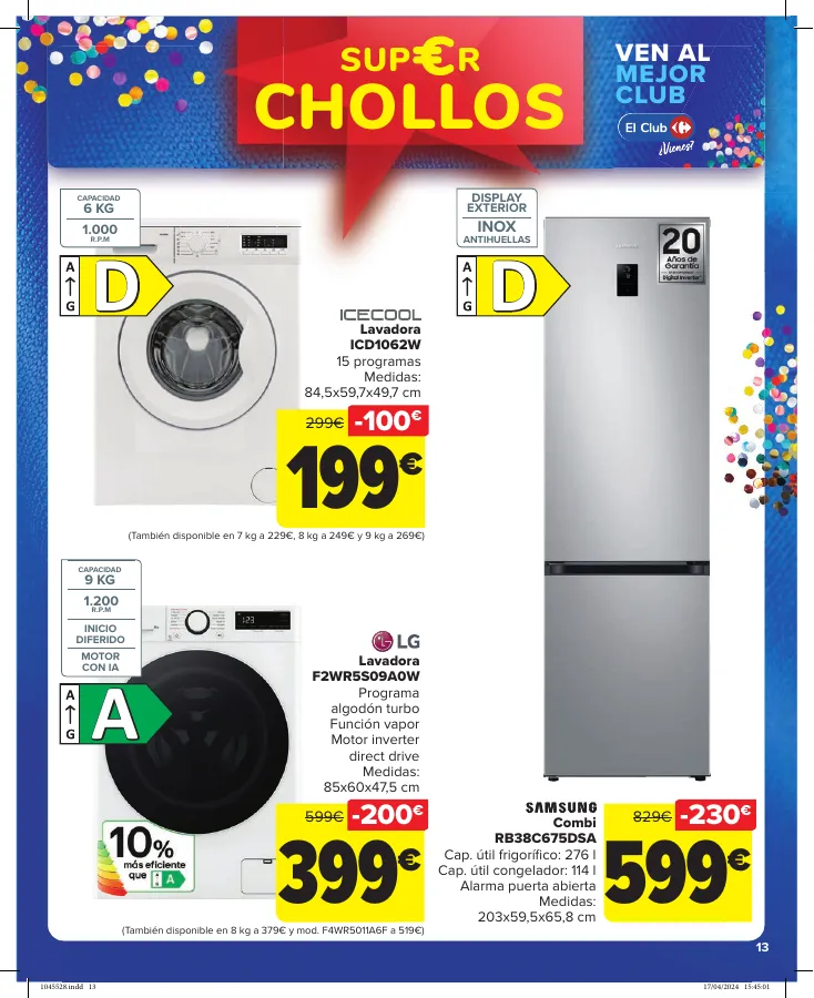 Número de página 13 del folleto promocional de la tienda Carrefour - CHOLLOS NO ALIMENTACIÓN  - fecha de vigencia: desde25.04 bis 09.05