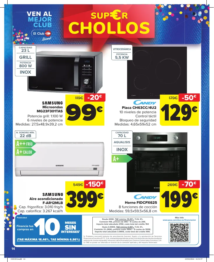 Número de página 14 del folleto promocional de la tienda Carrefour - CHOLLOS NO ALIMENTACIÓN  - fecha de vigencia: desde25.04 bis 09.05