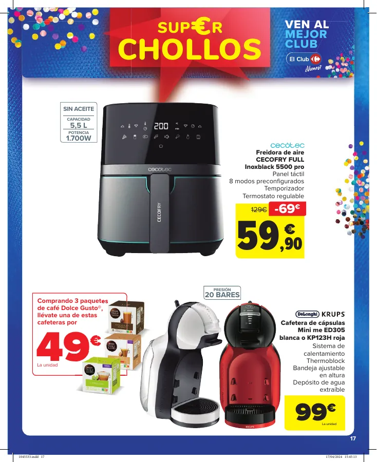 Número de página 17 del folleto promocional de la tienda Carrefour - CHOLLOS NO ALIMENTACIÓN  - fecha de vigencia: desde25.04 bis 09.05